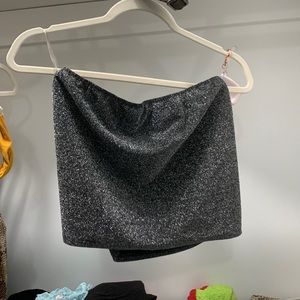 Sliver Glitter Crop top